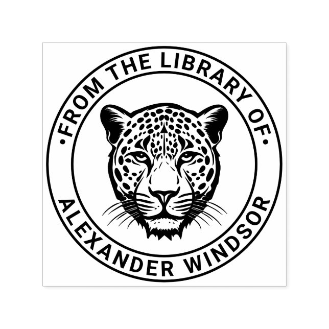 Cheetah Head #2 Bibliotheksname Permastempel (Design)