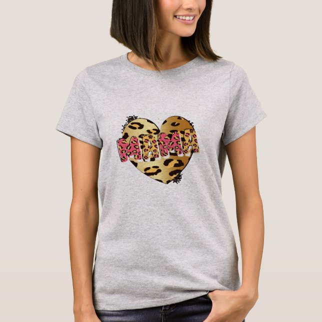 Cheetah Heart Mama T-Shirt (Vorderseite)