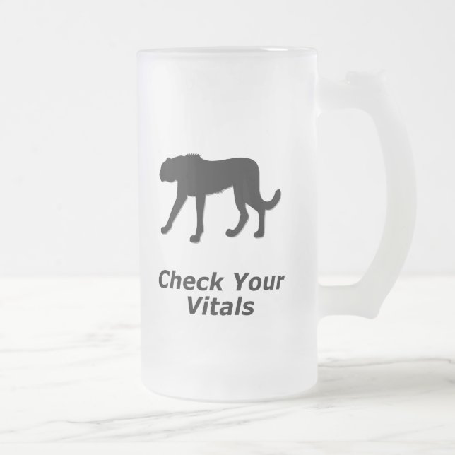 Cheetah Karo Ihre Vitale Mattglas Bierglas (Rechts)