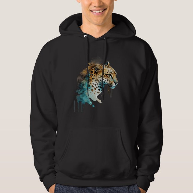 Cheetah Leopard Big Cat Panther Safari Trip Wildli Hoodie (Vorderseite)