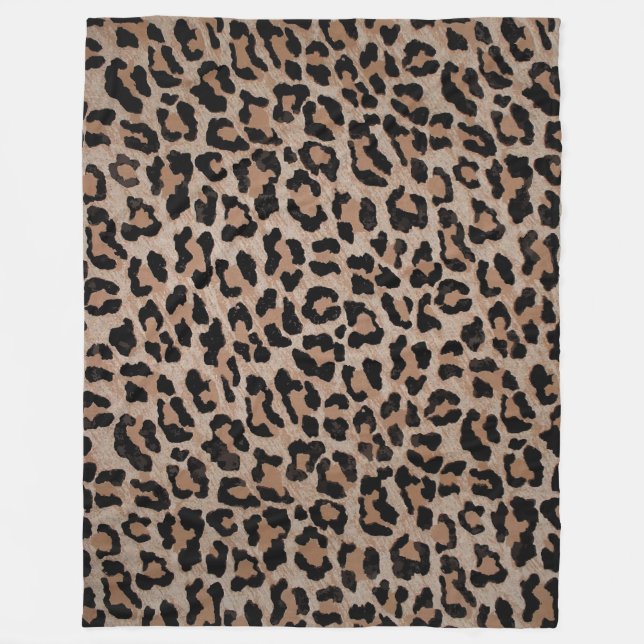 Cheetah Leopard Druckdecke Fleecedecke (Vorderseite)