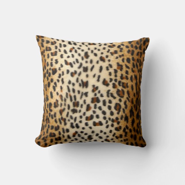 Cheetah-Leopard-Imitat-Tierdruck Kissen (Vorderseite)