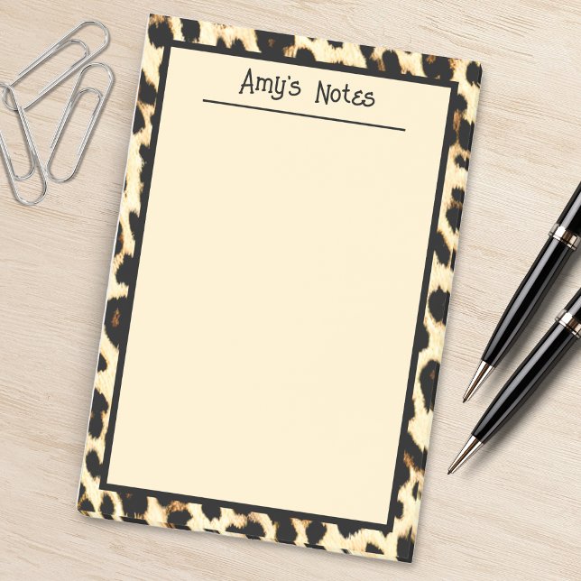 Cheetah Leopard Print Tan Light Brown Post-it Klebezettel (safari animal cheetah print notepad)
