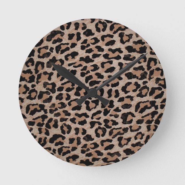 Cheetah Leopard Runde Wanduhr (Vorderseite)