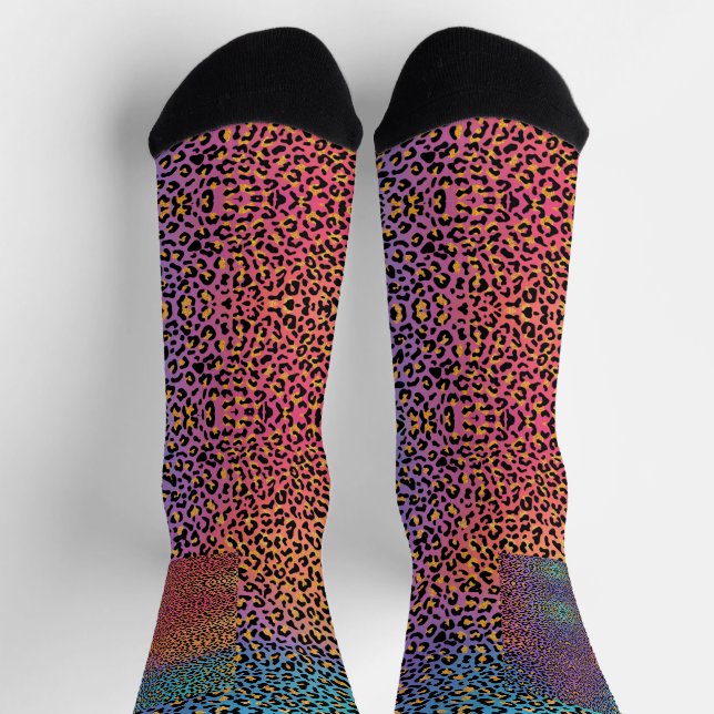 Cheetah Leopard Skin Pattern Socken - Wild & Styli (Oben)