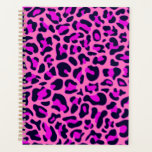 Cheetah Leopard Spots Wildtierdruckpinke Planer<br><div class="desc">Wilde Safari- und Dschungeltierdrucke. Moderne schicke Geparde,  leopardene Hautfarbe in rosa Farbe.</div>