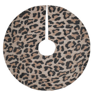 Cheetah Leopard Weihnachtsbaumrock Polyester Weihnachtsbaumdecke