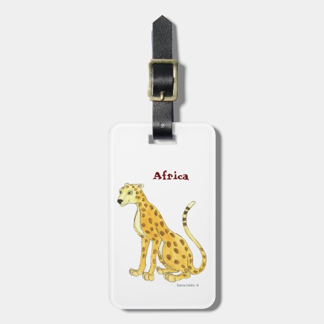 Cheetah Luggage Tag Gepäckanhänger (Vorderseite vertikal)
