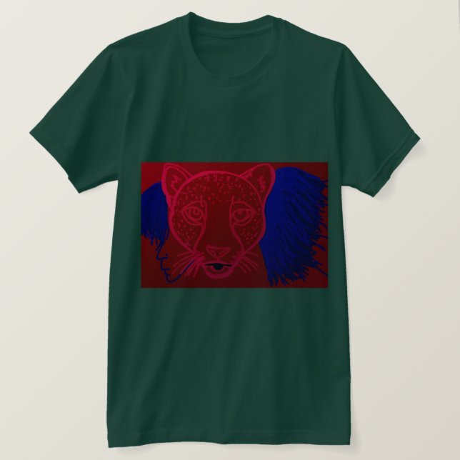 Cheetah-Mädchengeist T-Shirt (Design vorne)