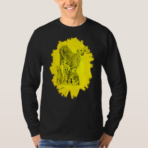 Cheetah Motif Predator Kat Animal Africa Colorful T-Shirt