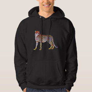 Cheetah Mutter mit Cubs Motif Predator Katze Tier Hoodie