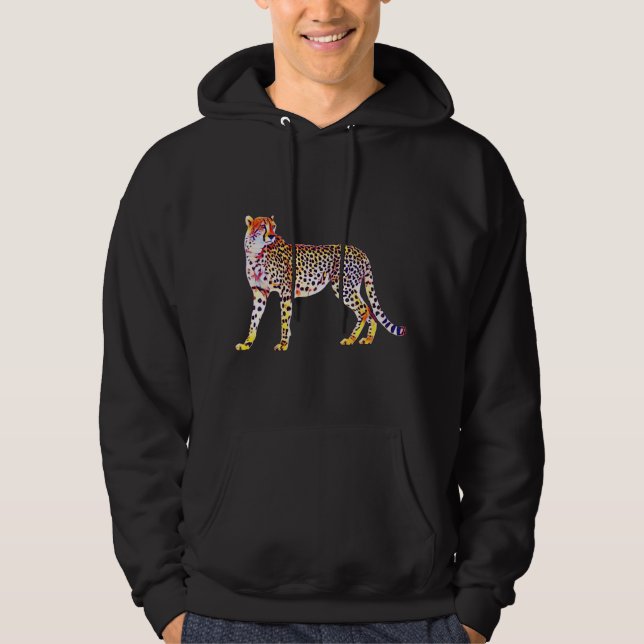 Cheetah Mutter mit Cubs Motif Predator Katze Tier Hoodie (Vorderseite)