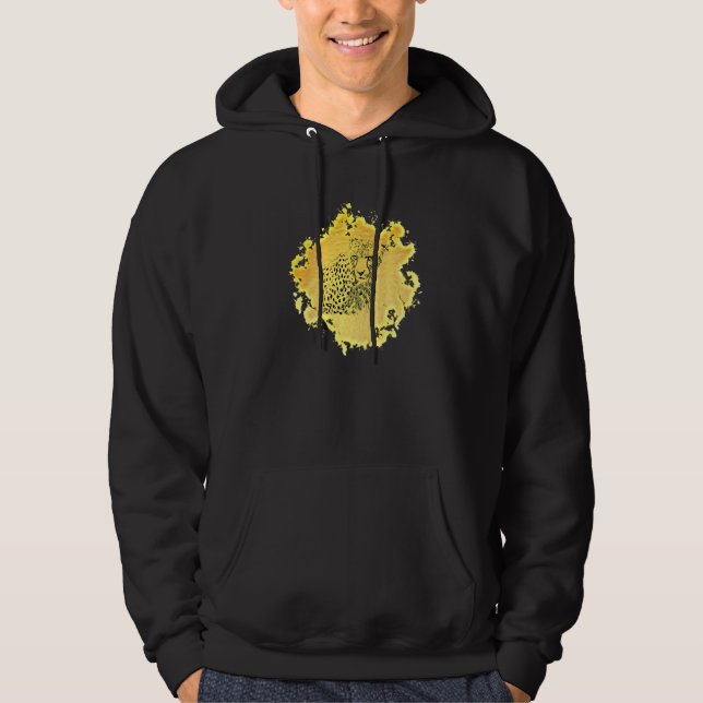 Cheetah Mutter mit Cubs Motif Predator Katze Tier Hoodie (Vorderseite)