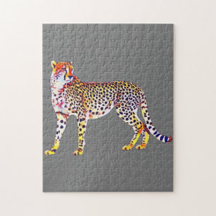 Cheetah Mutter mit Cubs Motif Predator Katze Tier Puzzle