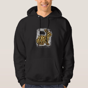 Cheetah Oaster Bunny Happy Ostertag geblasen Hoodie
