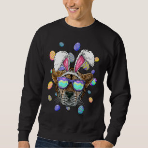 Cheetah Oster Bunny Ears Sonniges Ostereier Huntin Sweatshirt