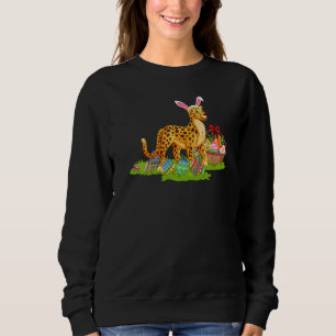Cheetah Ostereier Jagd Bunny Cheetah Oster Su Sweatshirt