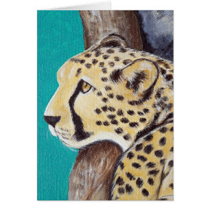 Cheetah Painting Grußkarte