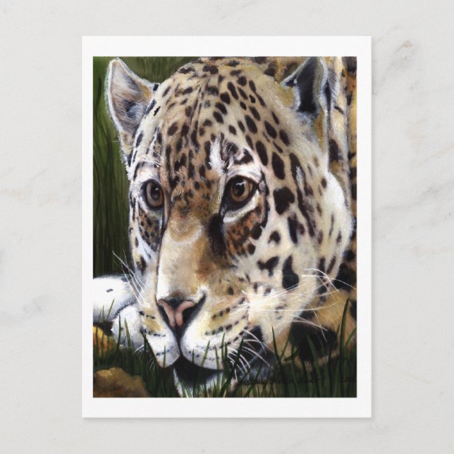Cheetah Painting Postcard Postkarte (Vorderseite)