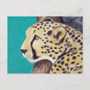 Cheetah Painting Postkarte