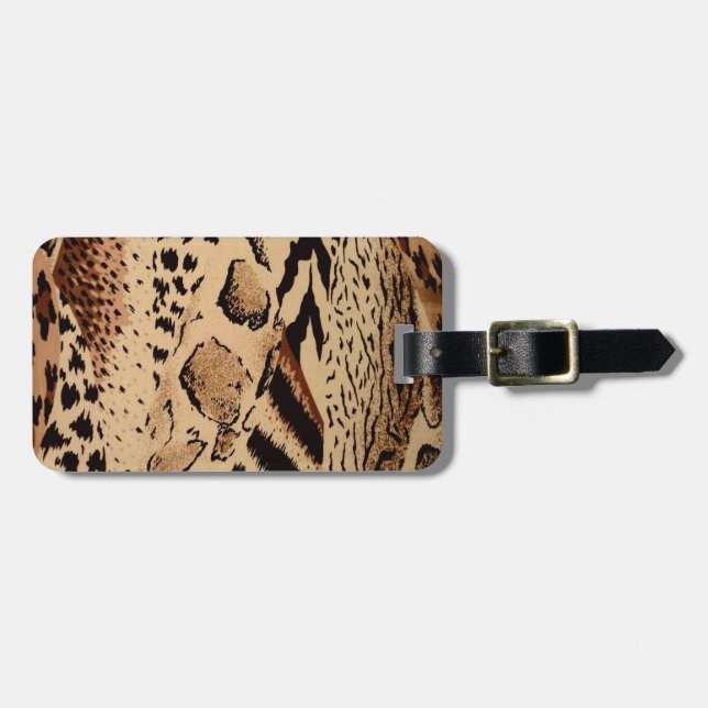 Cheetah Pattern Gepäckanhänger (Vorderseite horizontal)