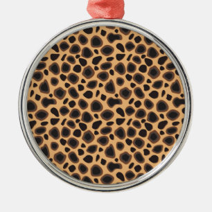 Cheetah Pattern Ornament Aus Metall