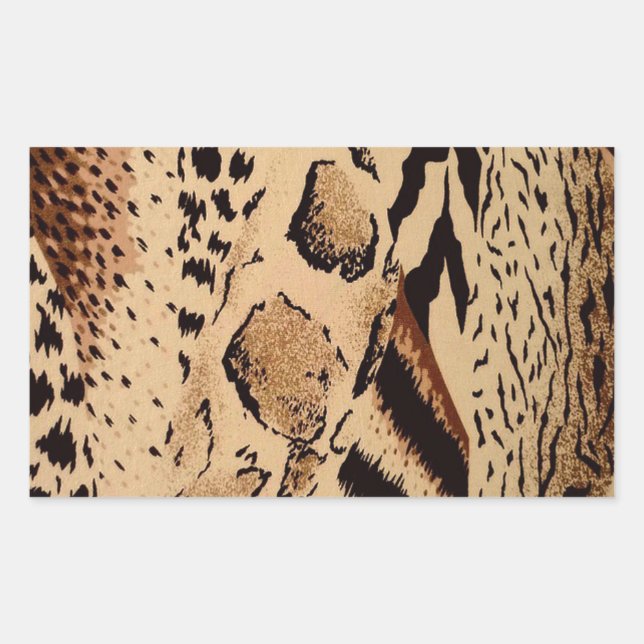 Cheetah Pattern Rechteckiger Aufkleber (Vorderseite)