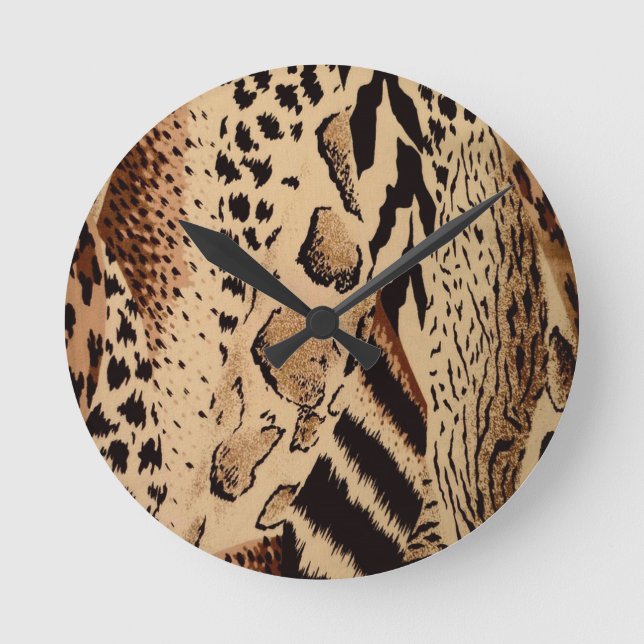 Cheetah Pattern Runde Wanduhr (Vorderseite)