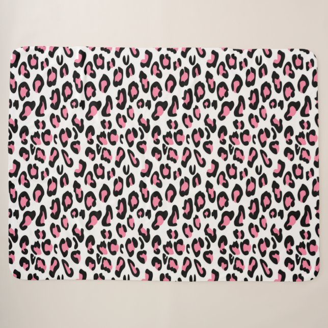 Cheetah Pattern Sherpadecke (Vorderseite (Horizontal))