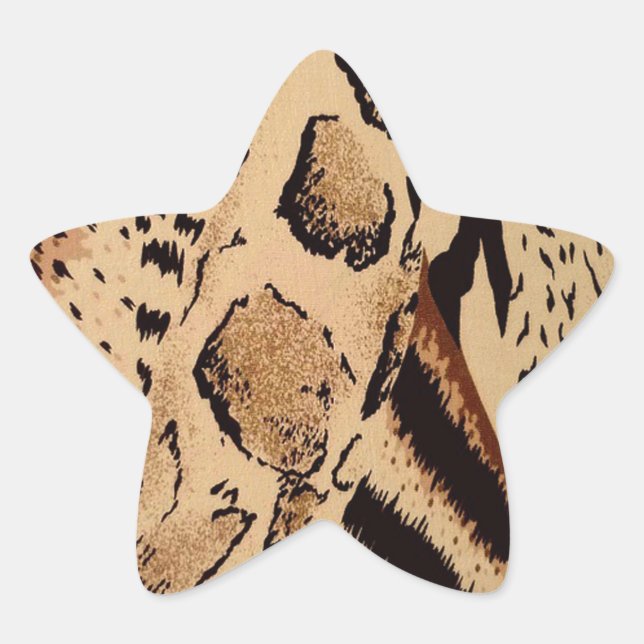 Cheetah Pattern Stern-Aufkleber (Vorderseite)
