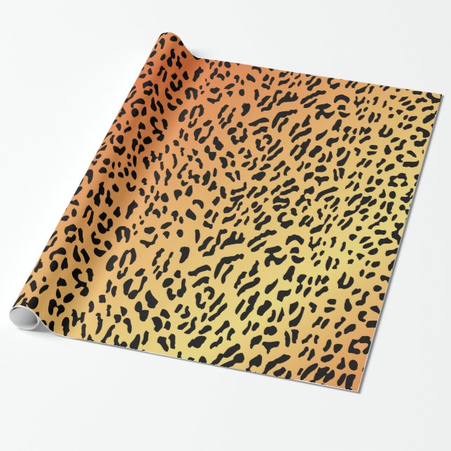 Cheetah Pattern Wrapping Paper Geschenkpapier (Ungerollt)