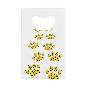 Cheetah Paw Print Geldbeutel Flaschenöffner