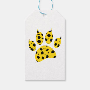 Cheetah Paw Print Geschenkanhänger