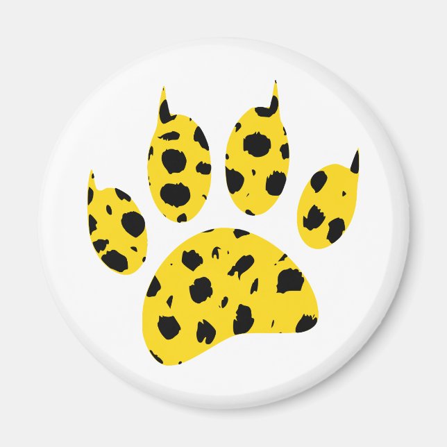 Cheetah Paw Print Magnet (Vorne)