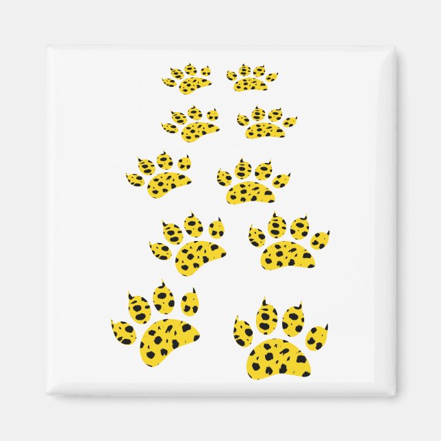 Cheetah Paw Print Magnet (Vorne)