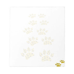 Cheetah Paw Print Notizblock