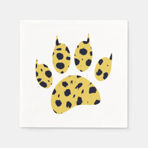 Cheetah Paw Print Serviette