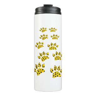 Cheetah Paw Print Thermosbecher