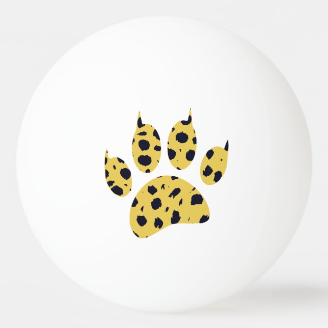 Cheetah Paw Print Tischtennisball (Vorderseite)