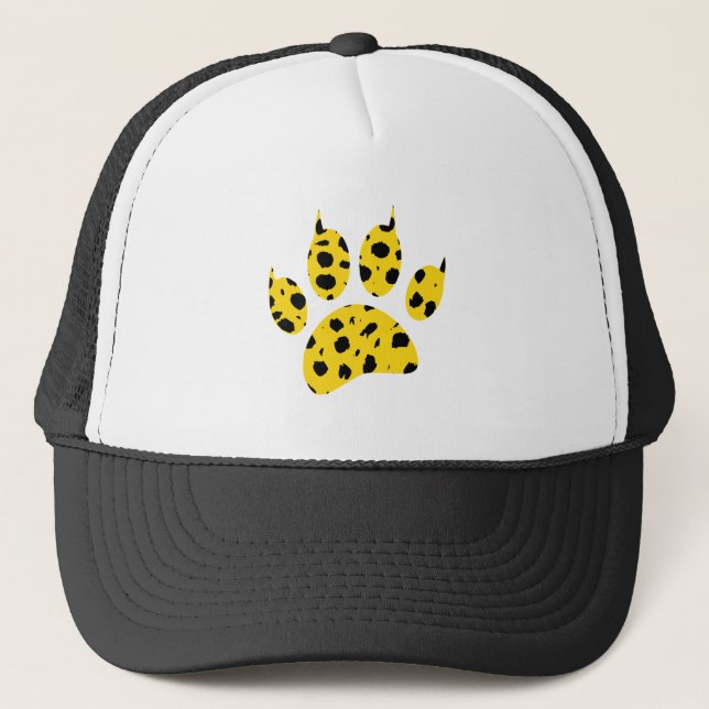 Cheetah Paw Print Truckerkappe (Vorderseite)