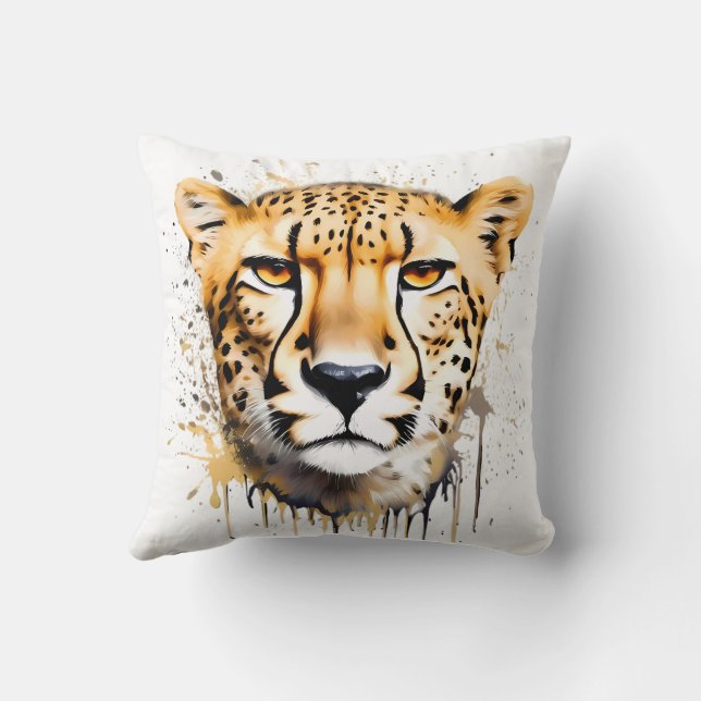 Cheetah Portrait Cushion Kissen (Rückseite)