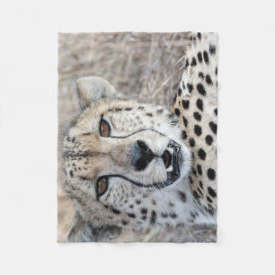 Cheetah Portrait Fleecedecke