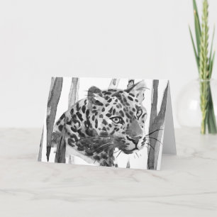 Cheetah Portrait Karte