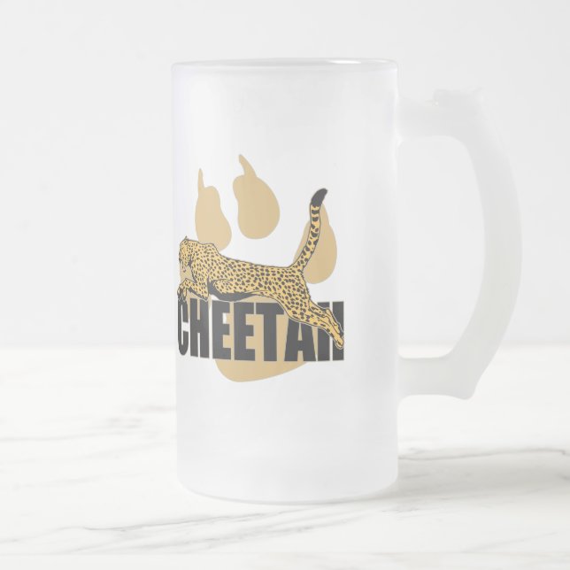 Cheetah-Power Mattglas Bierglas (Rechts)