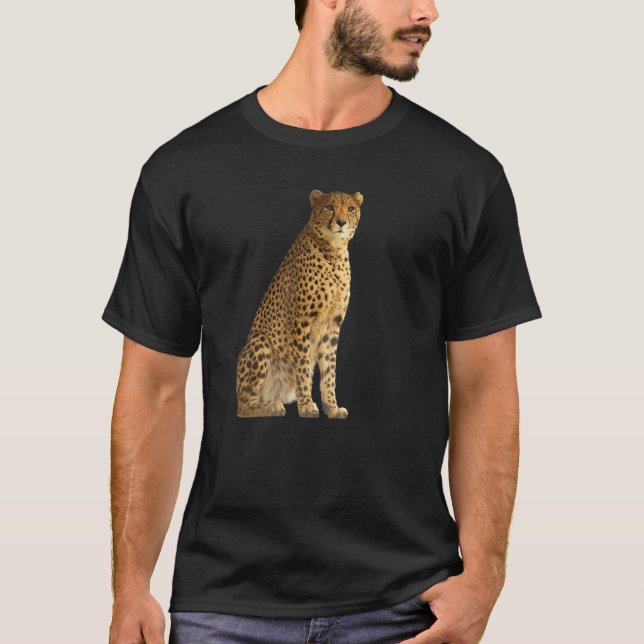 Cheetah Predatory Cat Africa Cat Wild Illustration T-Shirt (Vorderseite)