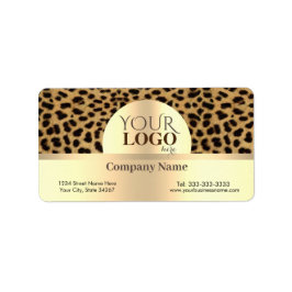 Cheetah Print Adressaufkleber