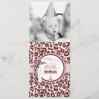 Cheetah Print & Birthday Cake Foto Vorlage