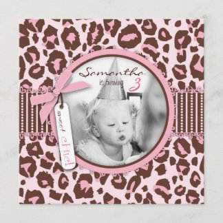 Cheetah Print Foto Vorlage Geburtstag