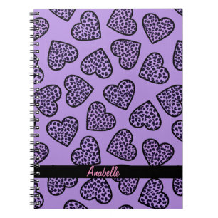 Cheetah Print Herz Notebook Notizblock