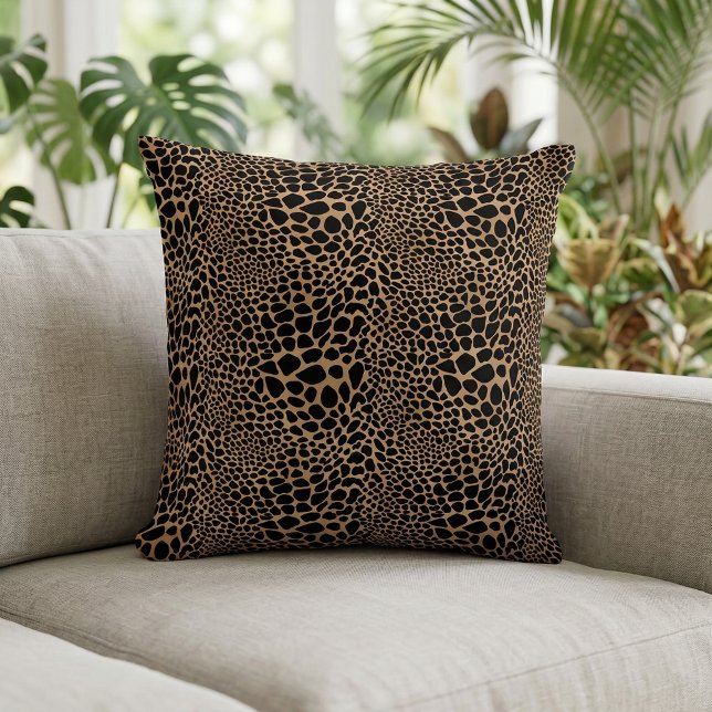 Cheetah Print Large & Small Spots Kissen Kissen (Animal Print Pillow)